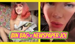 Sealed and Dumped: Bin Bag + Newspaper JOI for Trash