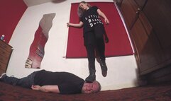 Crushing Her Slave Skull Under Her Boot Heels FLOOR CAM (4K)