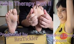 Tickle Table Therapy: Part 2 - Feeturing Cosplay girl Cuppy Kitsune