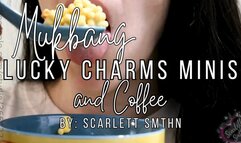 Mukbang Lucky Charms Minis and Coffee