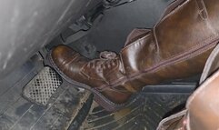 Short drive to the store and back in tall boots