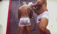 Let's enjoy some sun and muscle worship.