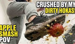 POV Under Glass: Crushed By Dirty Black Hokas (Fresh Off Treadmill)