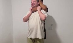 MASTER ROBE GAGS THE SLAVE WITH HES DICK AND DOMINATES