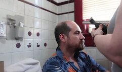 ReneeSakuya Shaving Jayjays head and trimming his face, silent film 720p