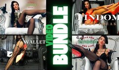 TheCountess' Financial Domination Drain Bundle: 4 Clips of Ruthless Wallet Ruin & Paypig Training in Leather POV