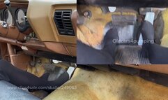 Black tights and a BIG GAS PEDAL! Cranking and revving!