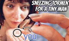 Tiny man deep inside my nose and SNEEZE with him