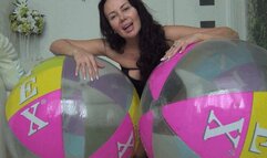 I deflated two large beach balls in different ways a