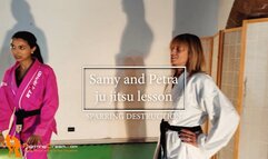 Samy and Petra ju jitsu lesson sparring destruction