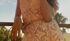 Sunset Balcony Smoking Tease – Slow Drag, Natural Light