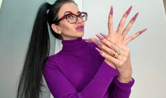 My favourite colors LONG NAILS, lingerie and sweater on me