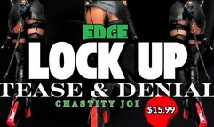 Edge 3 Times Then LOCK UP for Goddess! Leather Tease & Denial Chastity JOI