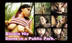 18+ Teen Sweets gives Sloppy Toppy in Public Park.