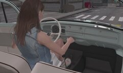 1967 VW Beetle Cranking Template - Miah in Lace Up Espadrilles 1080p