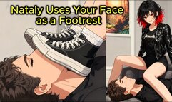 Mistress Nataly Uses Your Face as Footrest | Platform Converse Face Trample, Human Furniture