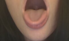 Licking your face clean with my long tongue