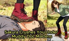 Boots Trampling in the Mud - Sakura Crushes You Under Doc Martens