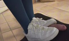 Trapped Under the Table – Nike Socks & AF1 Domination POV