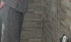 Full Video Grey Hoodie shirt pink shower Cutted