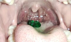 Giant tongue Devouring the gummy bear