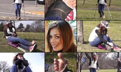 Rosalie Term SLWC Crutching and Gimping in the Park (in HD 1920X1080)