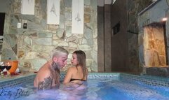 FACE FUCKING AND BLOWJOB IN POOL