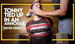Tonny Tape tied up in armchair - Silver Series (1080p) Gay Bondage - Gay Domination - Ropes - Tape Gag - Handgag - BDSM