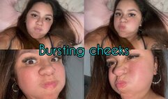 Playing with my cheeks in bed