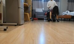 Riding ponygirl at maximum speed and rapid crawling in hotel ponyplay #MCT002