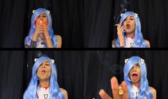 smoking with Ayanami