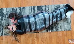 Cara and Minx - Friends Wrapped, Wriggling and Double Ball Gagged (MP4 Format)