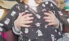 Getting Latina Goddess Circe Topless and playing with her gorgeous boobs