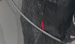 Jax's Leather Shower - With Trenchcoat, Leggings, and Top!