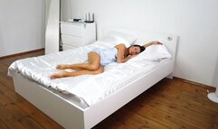 Polina in Light Blue Silk Nightie