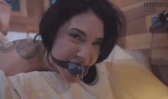 Reese the Ram hogtied ball gagged escape challenge