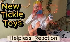 FemDom Tickle Test — Bound Feet & New Tickling Toy