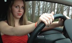 Shirley Revving in Front Forest