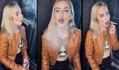 Your Leather Queen Chain smokes corks in Brown Leather