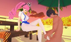 One Piece - Perona Footjob (3D Hentai)