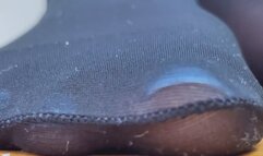 POV: Sheer Black Giant Feet – Tap, Flex, Peel