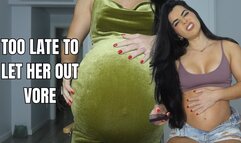 Too late to let her out vore - OnlyVanessa (custom clip)