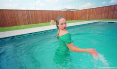 Camille Takes a Dip in a Hot Summer Dress