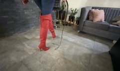 Clean my red Kalinda boots