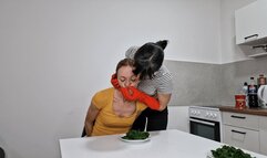 Boiled Spinach Feeding Without Mercy