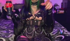 Goth Dominatrix Humiliates You - HUGE coke & mentos burps