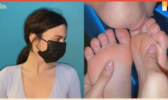 Dark Girl Worships Tender Cutie - Young Lesbian Foot Worship In Mexico