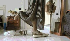 He seems to like my new slippers too! AVI