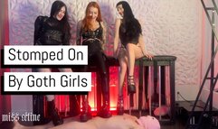 Stomped On By Goth Girls | Trio Trampling