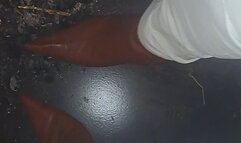 Red ankle boots compilation